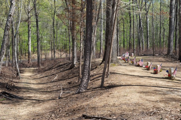 The graves of unknown Confederate soldiers on the old Natchez Trace